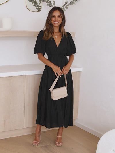 Anita | Jurk met Pofmouwen