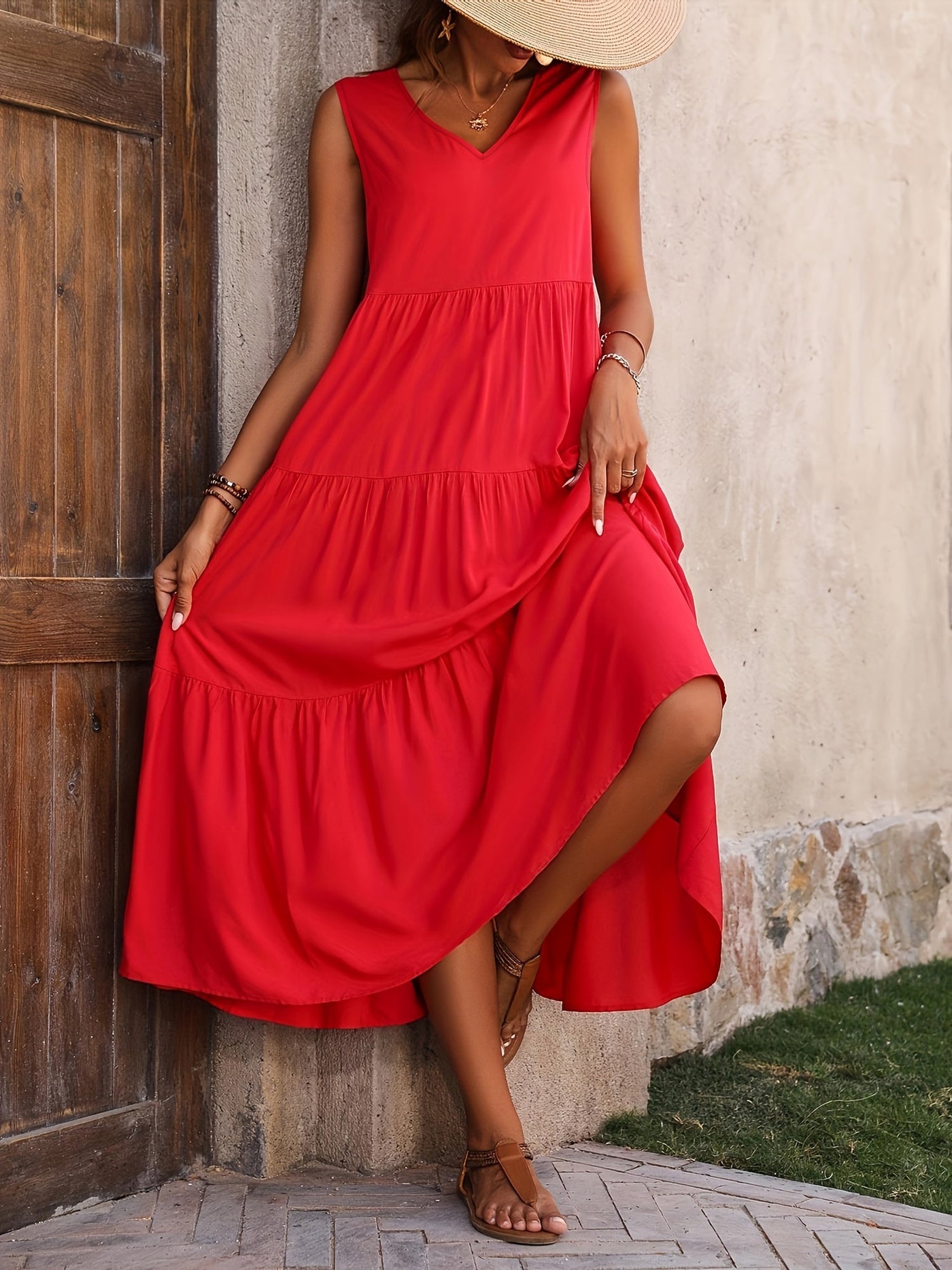 Tess | Gelaagde Maxi-Jurk