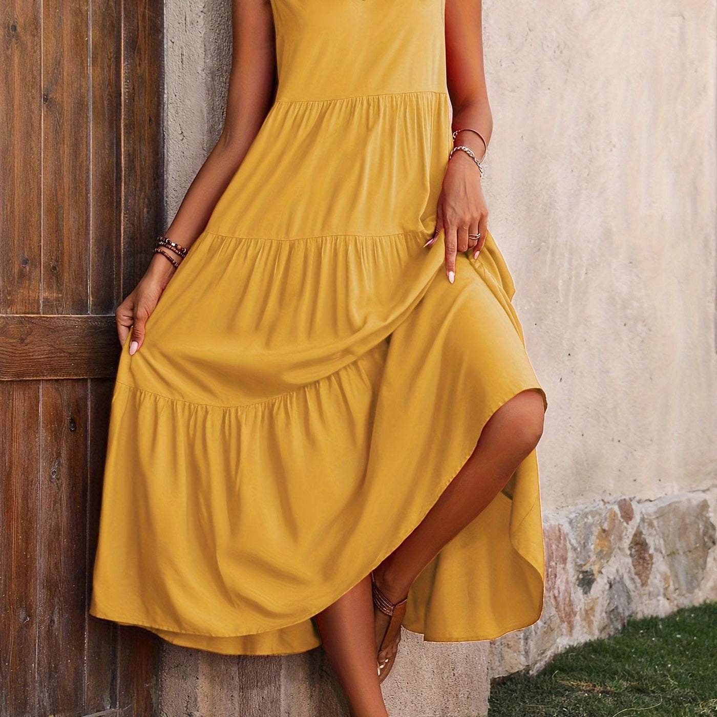 Tess | Gelaagde Maxi-Jurk